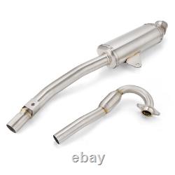 Full System Exhaust Muffler Stainless Steel Racing For Kawasaki KLX140 KLX140L R