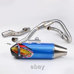 Full System Racing Pipe Kit Stainless Steel Carbon Blue For Kawasaki Klx 230