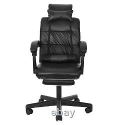 Gaming Chair Reclining Racing Chair High Back with Footrest Leather Office Home