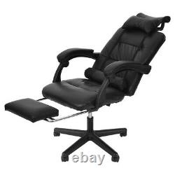 Gaming Chair Reclining Racing Chair High Back with Footrest Leather Office Home