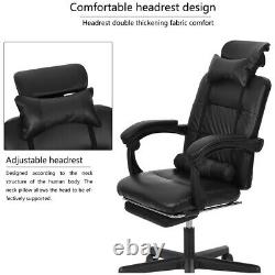 Gaming Chair Reclining Racing Chair High Back with Footrest Leather Office Home