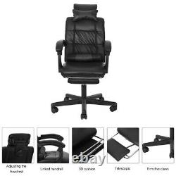 Gaming Chair Reclining Racing Chair High Back with Footrest Leather Office Home