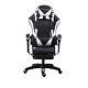 Gaming Chair Swivel Computer Racing Ergonomic Office Chair With Footrest White