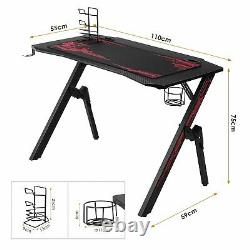 Gaming Desk Computer Table PC Laptop Ergonomic Racing Style Gamer 43 Desk Home