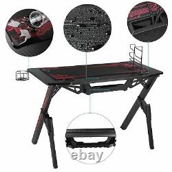 Gaming Desk Computer Table PC Laptop Ergonomic Racing Style Gamer 43 Desk Home