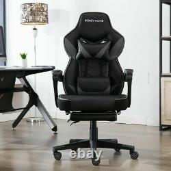 Gaming Racing Chair Office Executive Leather Computer Swivel Chair with Footrest