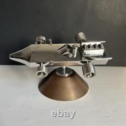 Handmade Stainless Steel Welded Metal Art Formula One Car Racing Sculpture Art