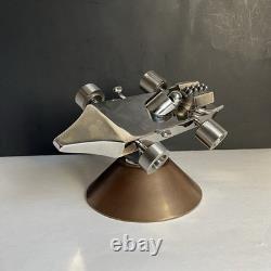 Handmade Stainless Steel Welded Metal Art Formula One Car Racing Sculpture Art