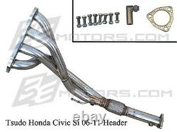 Honda Civic Si 06 07 08 09 00 01 Tsudo stainless FG2 K20 4-2-1 FA5 Racing Header