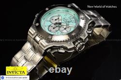 Invicta Men's 56mm RACING Turquoise Chronograph Dial Stainless Steel Watch