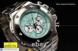 Invicta Men's 56mm RACING Turquoise Chronograph Dial Stainless Steel Watch