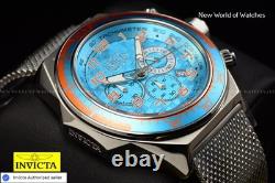 Invicta Men's RACING Chronograph LIGHT BLUE Dial Stainless Steel Watch-50mm