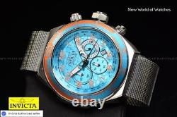 Invicta Men's RACING Chronograph LIGHT BLUE Dial Stainless Steel Watch-50mm