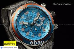 Invicta Men's RACING Chronograph LIGHT BLUE Dial Stainless Steel Watch-50mm
