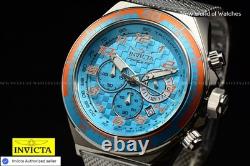 Invicta Men's RACING Chronograph LIGHT BLUE Dial Stainless Steel Watch-50mm