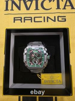 Invicta Racing Casino Green Stainless Steel 47mm Gunmetal Dial Men Watch