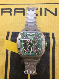 Invicta Racing Casino Green Stainless Steel 47mm Gunmetal Dial Men Watch