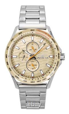 Invicta Racing GMT Stainless Steel Sand Dial Quartz 47552 50M Men's Watch