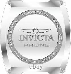 Invicta Racing Men's Black Stainless Steel Case Watch NEW