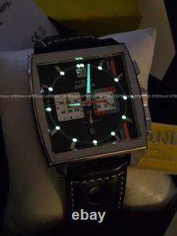 Invicta Racing S1 Rally Chronograph Black Leather Strap Mens Watch