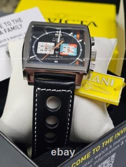 Invicta Racing S1 Rally Chronograph Black Leather Strap Mens Watch