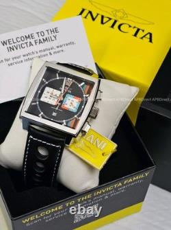 Invicta Racing S1 Rally Chronograph Black Leather Strap Mens Watch