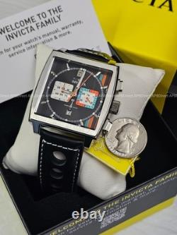 Invicta Racing S1 Rally Chronograph Black Leather Strap Mens Watch