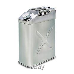 JJC Screw Cap Stainless Steel Fuel/Petrol/Diesel Jerry Can -Racing/Rally- 20 Ltr