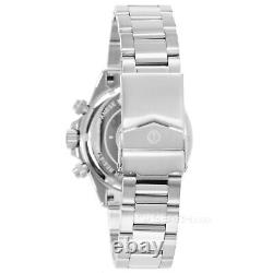 KINLEY Racing Series Mens Chronograph Watch, White Dial, Stainless Steel Band