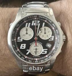 MAURICE LACROIX MEN's 39mm STAINLESS STEEL INDY 500 RACING CHRONOGRAPH Rare