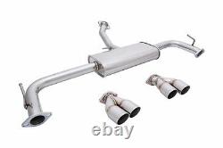 MEGAN RACING QUAD STAINLESS STEEL TIPS AXLE BACK EXHAUST FOR 15-UP LEXUS NX200t