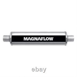 MagnaFlow Muffler 4 in. Inlet/4 in. Outlet Stainless Steel Natural Each 12773