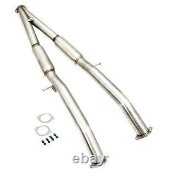 Megan Racing Stainless Steel Exhaust Mid Pipe Downpipe For 16-20 Infiniti Q50