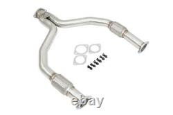 Megan Racing Stainless Steel Exhaust Y Pipe Fits Q50 16-21 AWD RWD 3.0 RedSport