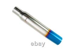 Megan Racing Universal Stainless Steel Angled Blast Pipe 4 Blue Tip 3 Inlet