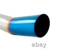 Megan Racing Universal Stainless Steel Angled Blast Pipe 4 Blue Tip 3 Inlet