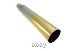 Megan Racing Universal Stainless Steel Straight Blast Pipe 4 Gold Tip 3 Inlet