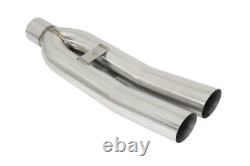 Megan Racing Universal Stainless Steel Twin Angled Blast Pipes 3 Tip 3 Inlet