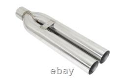 Megan Racing Universal Stainless Steel Twin Straight Blast Pipes 3 Tip 3 Inlet