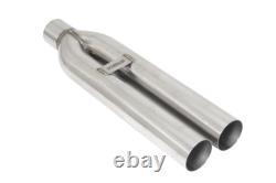 Megan Racing Universal Stainless Steel Twin Straight Blast Pipes 3 Tip 3 Inlet