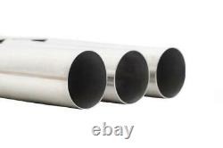 Megan Racing Universal Stainless Straight Triple Blast Pipes 3 Tips 3 Inlet