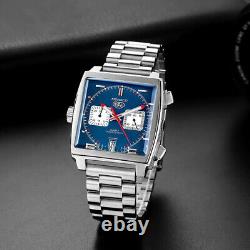 Men's Square Racing Monaco Wristwatch Tag Design Chronograph Quartz Sport Watch