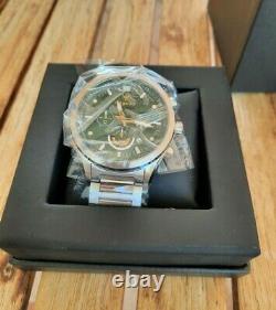 Motor Time Hornet HT6669 Racing Green 46 mm Quartz Chronograph w Stainless Steel