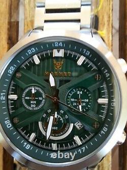 Motor Time Hornet HT6669 Racing Green 46 mm Quartz Chronograph w Stainless Steel