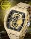New Invicta 49066 Racing Champions Gold Tone Steel Multi Function Watch 47mm