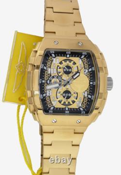 New Invicta 49066 Racing Champions Gold Tone Steel Multi Function Watch 47mm
