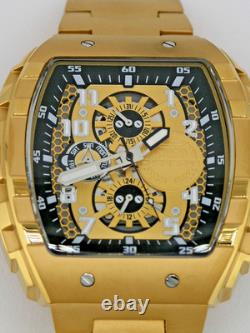New Invicta 49066 Racing Champions Gold Tone Steel Multi Function Watch 47mm
