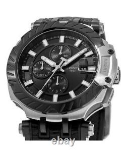 New Tissot T-Race Chronograph Grey Dial Black Men's Watch T115.427.27.061.00