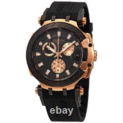 New Tissot T-Race Chronograph Rose Gold Black Dial Men's Watch T1154173705100