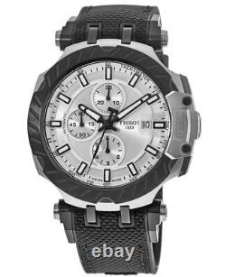 New Tissot T-Race Chronograph Silver Dial Black Men's Watch T115.427.27.031.00